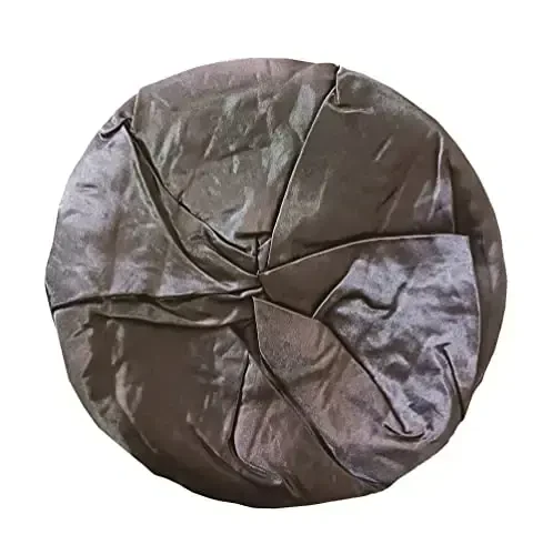 Hysunland Женская вязаная берета на сатиновой подкладке, женская зимняя осенняя теплая и мягкая шапка-бини однотонного цвета - 4