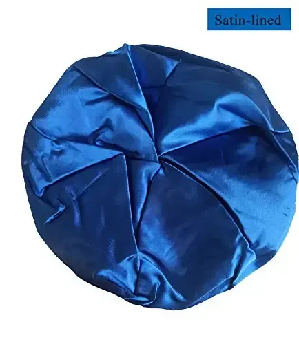 Hysunland Женская вязаная берета с атласной подкладкой, теплая и мягкая шапка-бини на осень и зиму, однотонная - 5