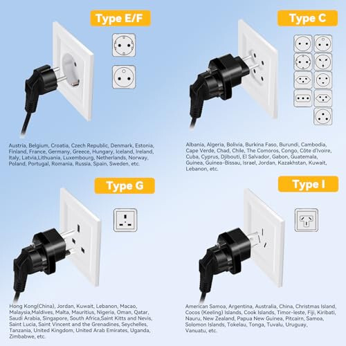 HYTED 1600Watt Voltage Converter 220V to 110V for Any American Appliances such as Hair Dryer, Rice Cooker, Blender, Coffee Maker, Surge Protection, High Power Step Down Transformer US to EU/UK/AU/Asia - 6