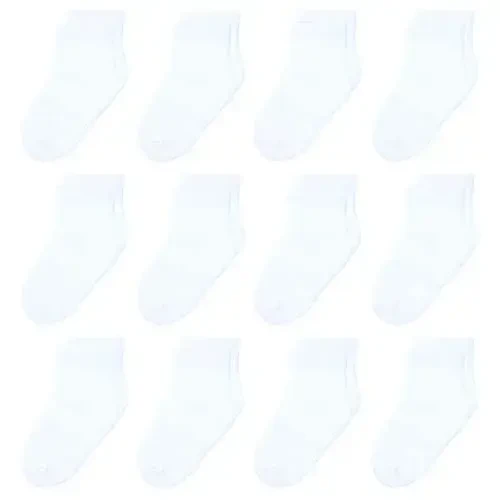 HYzgb 12 Pack Non Slip Kids Toddler Baby Socks with Grips for 1-7 Years Boys Girls Cotton Crew Socks Multi Colors - 1