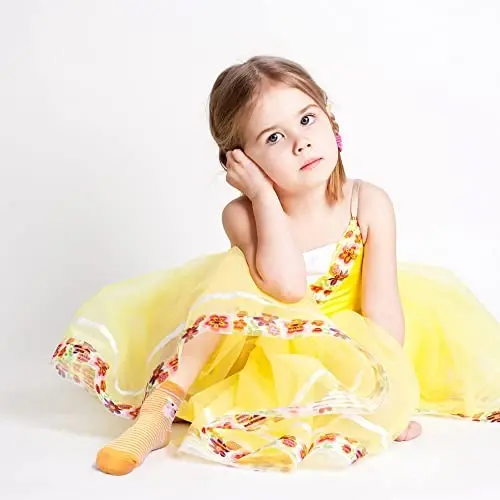 HYzgb 12 Pack Non Slip Kids Toddler Baby Socks with Grips for 1-7 Years Boys Girls Cotton Crew Socks Multi Colors - 5