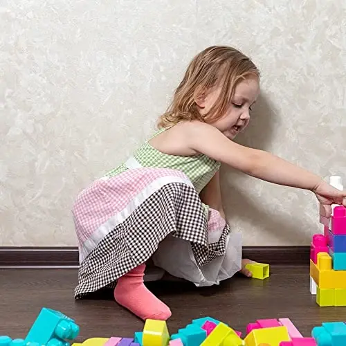 HYzgb 12 Pack Non Slip Kids Toddler Baby Socks with Grips for 1-7 Years Boys Girls Cotton Crew Socks Multi Colors - 5