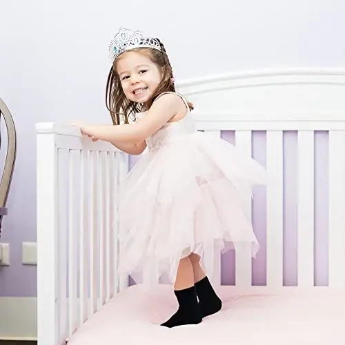 HYzgb 12 Pack Non Slip Kids Toddler Baby Socks with Grips for 1-7 Years Boys Girls Cotton Crew Socks Multi Colors - 6