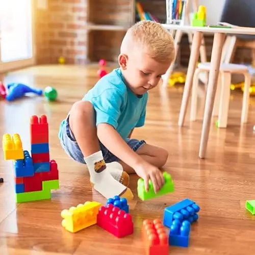 HYzgb 12 Pack Non Slip Kids Toddler Baby Socks with Grips for 1-7 Years Boys Girls Cotton Crew Socks Multi Colors - 6