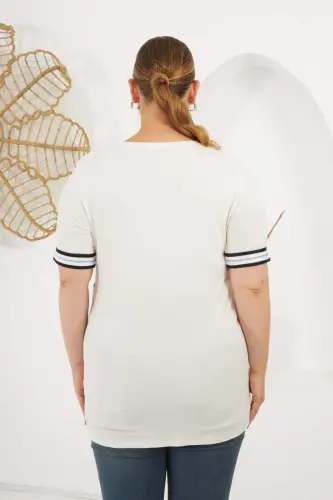 I Love Printed Oversized T-shirt Ecru - 4