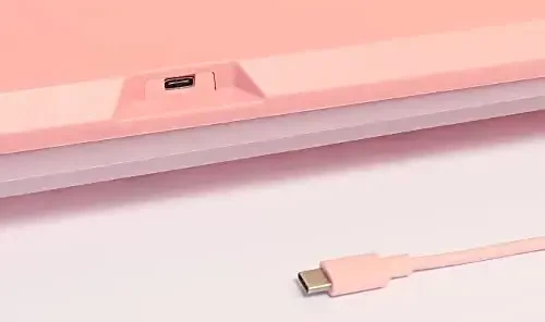 i-rocks K71M RGB Mechanical Gaming Keyboard with Media Control Knob, Switches (Brown), 107 Keys w/Full NKRO, PBT Keycaps, Multimedia Hotkeys, Detachable USB-C Cable and Onboard Storage, Pink - 4