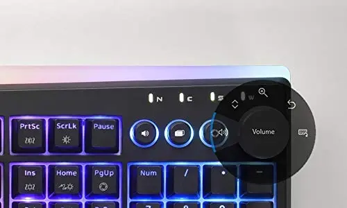 i-rocks K71M RGB Mechanical Gaming Keyboard with Media Control Knob, Switches (Blue), 107 Keys w/Full NKRO, PBT Keycaps, Multimedia Hotkeys, Detachable USB-C Cable and Onboard Storage, Black - 3