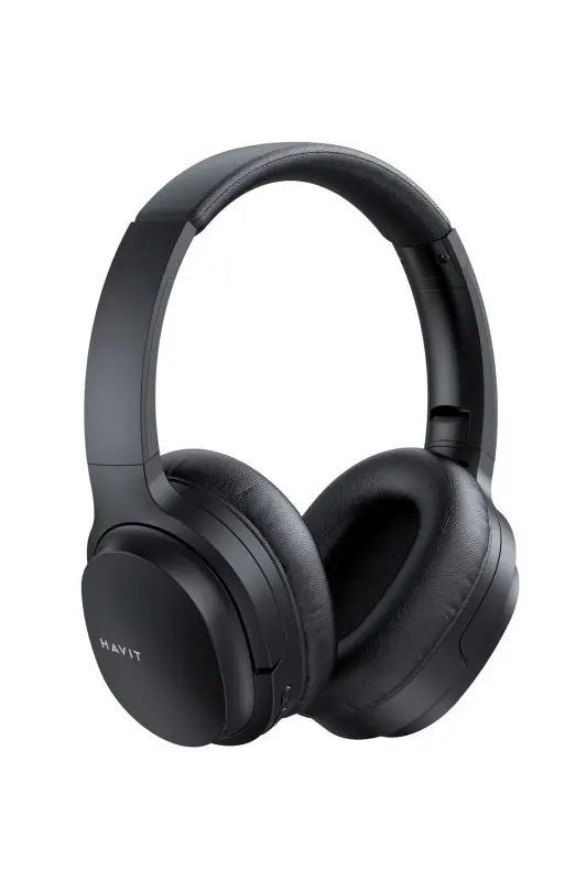 I62 Foldable Over-Ear Bluetooth Headphone with Microphone - Black - 1