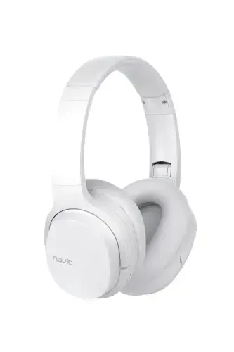 I62 Foldable Over-Ear Bluetooth Headset with Microphone - White-White - 2