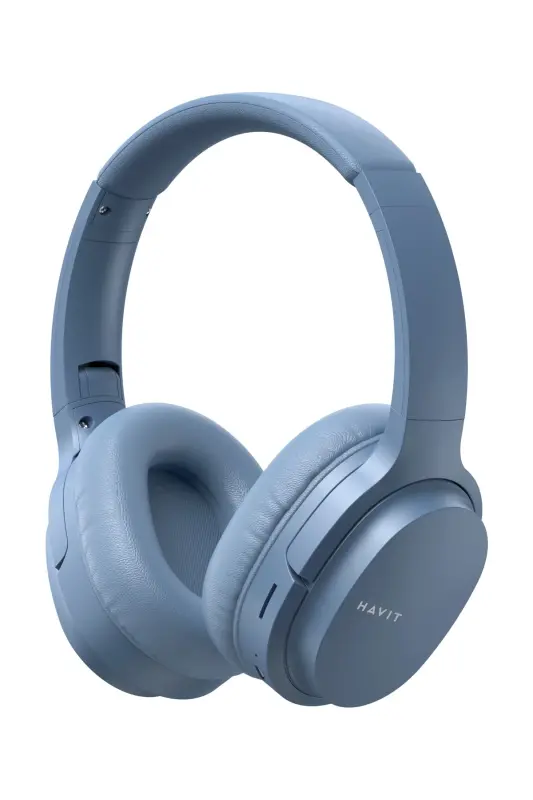 I62 Katlanabilir Kafaüstü Mikrofonlu Bluetooth Kulaklık - Mavi - 1