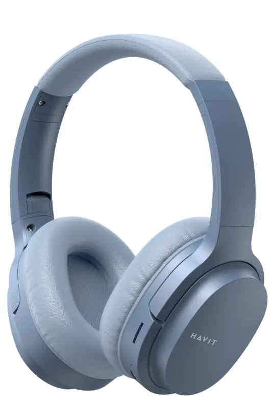 I62 Katlanabilir Kafaüstü Mikrofonlu Bluetooth Kulaklık - Mavi - 2