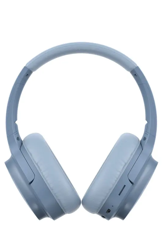 I62 Katlanabilir Kafaüstü Mikrofonlu Bluetooth Kulaklık - Mavi - 4