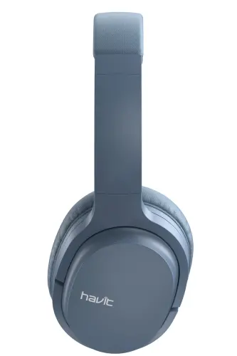 I62 Katlanabilir Kafaüstü Mikrofonlu Bluetooth Kulaklık - Mavi - 6