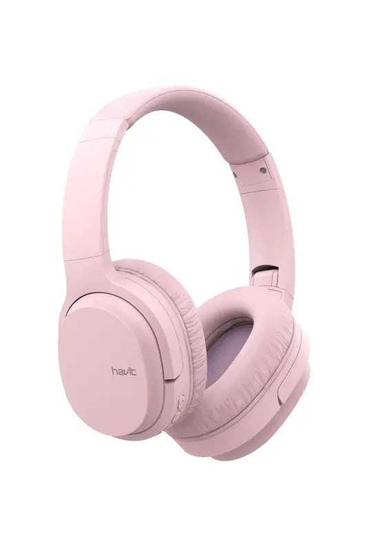 I62 Katlanabilir Kafaüstü Mikrofonlu Bluetooth Kulaklık - Pembe - 2