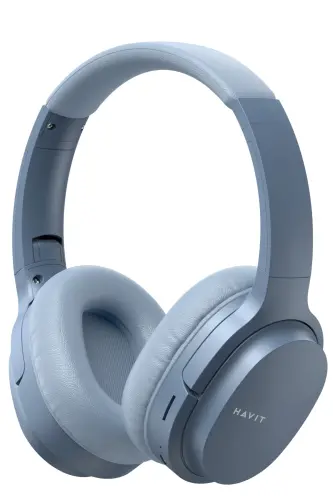 I62 Katlanadigan Boshi Mikrofonli Bluetooth Quloqchin - Ko'k - 1