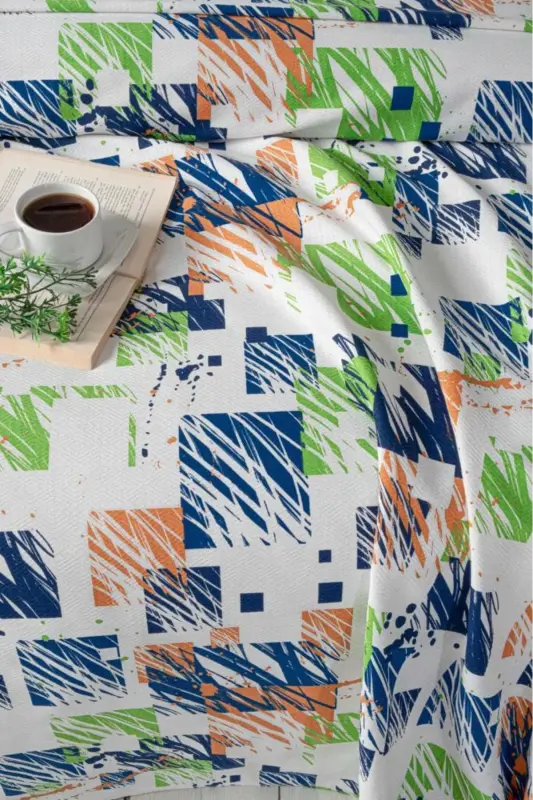 Яде Двуспальное Покрывало Для Кровати 220x230-серый - 2