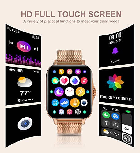 Iaret Smart Watch for Women(Call Receive/Dial), Fitness Tracker Waterproof Smartwatch for Android iOS Phones 1.7