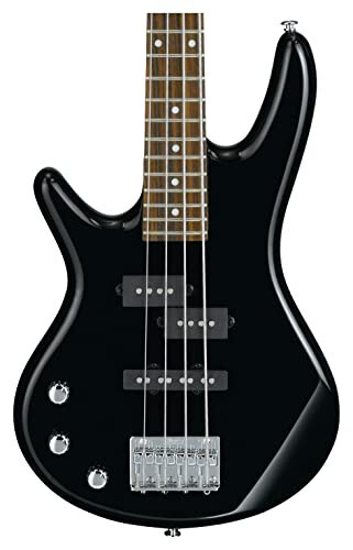 Ibanez 4 String Bass Guitar, Left, Black, 3/4 size (GSRM20BKL) - 3