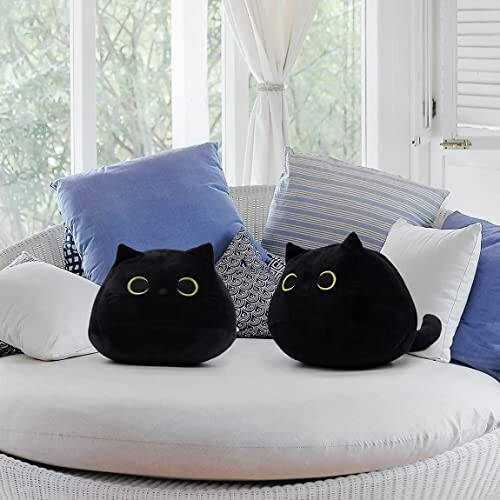 iBccly Black Cat Plush Toy: Soft, Stuffed Animal Pillow, Baby Sofa Decoration, Cat-shaped Design - 39