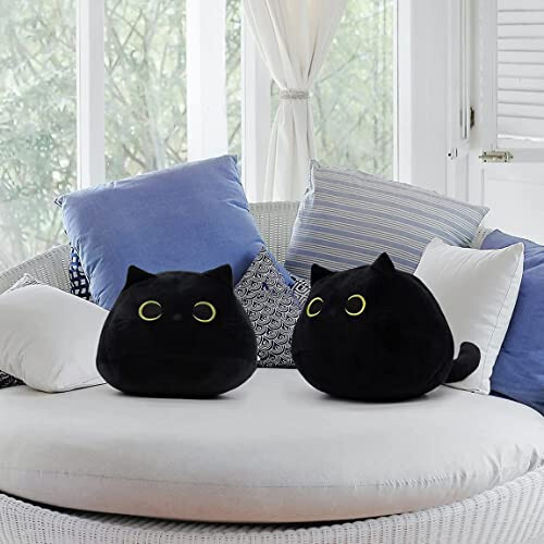 iBccly Black Cat Plush Toy: Soft, Stuffed Animal Pillow, Baby Sofa Decoration, Cat-shaped Design - 29