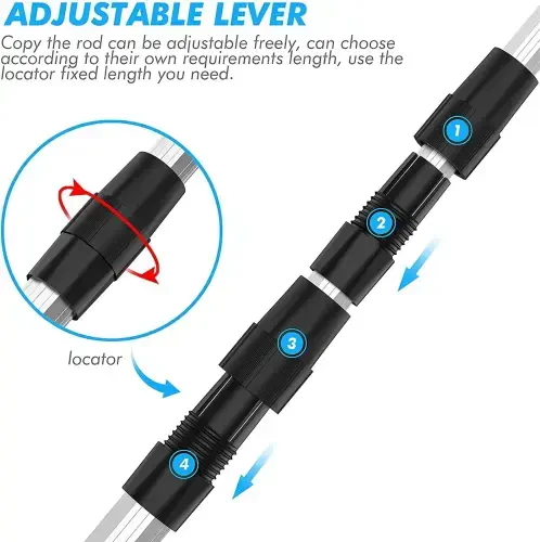 IBEEDOW Fishing Net Long Handle, Fish Landing Net with Telescopic Pole Handle, Collapsible Fishing Nets for Kids Adults in Saltwater Freshwater, Extend to 40-51 Inches - 3