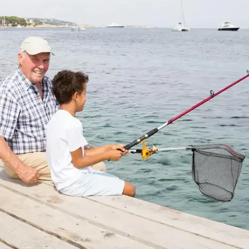 IBEEDOW Fishing Net Long Handle, Fish Landing Net with Telescopic Pole Handle, Collapsible Fishing Nets for Kids Adults in Saltwater Freshwater, Extend to 40-51 Inches - 10