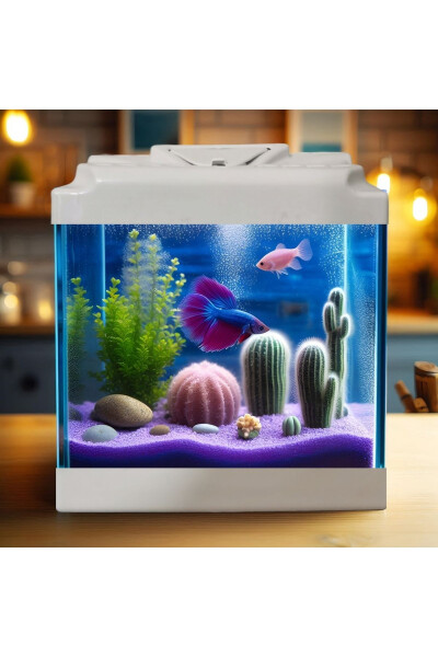 Ibrahimli Petshop Küçük Akvaryum 20 Cm 4 Litre Beyaz - 1