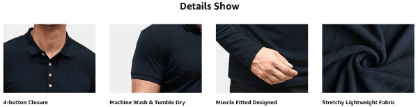 Iceglad Erkek Polo Gömlek Uzun Kollu Günlük İnce Kesim Gömlekler - 8