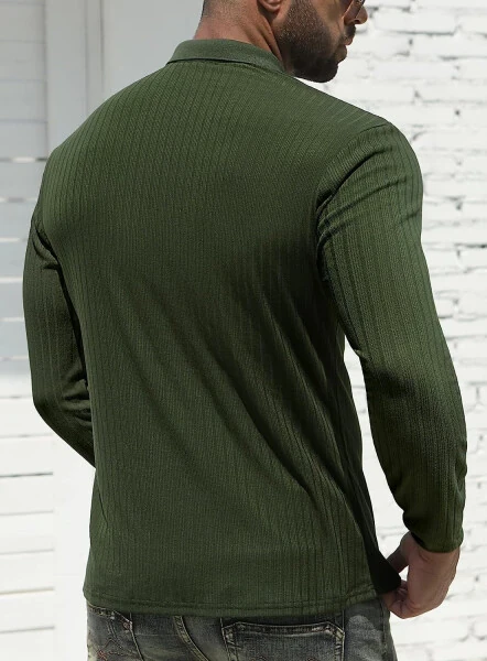 Iceglad Men's Polo Shirts long Sleeve Casual Slim Fit Shirts- - ICEGLAD