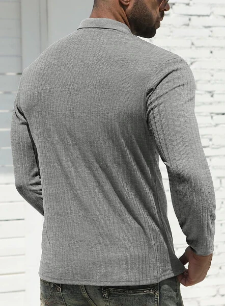 Iceglad Men's Polo Shirts long Sleeve Casual Slim Fit Shirts - 3