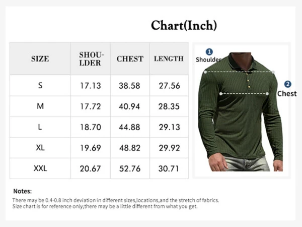 Iceglad Men's Polo Shirts long Sleeve Casual Slim Fit Shirts - 4