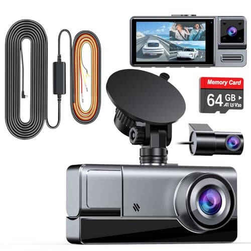 Icesky M4 Dash Cam Hardwire Kiti ve 64GB Kart Dahil - 1