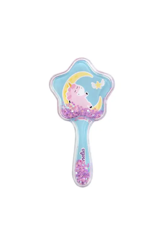 İçi Pırıltılı Unicorn Saç Fırçası Mavi 20201W-Mavi - 1