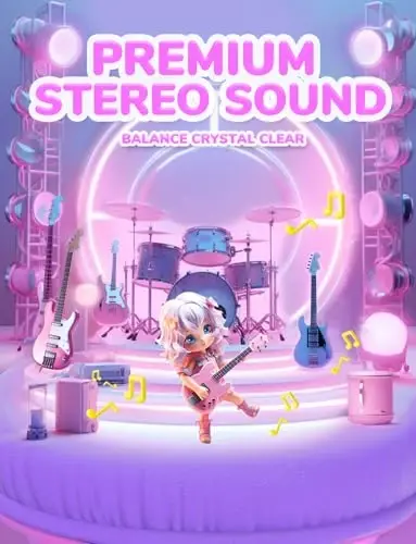 iClever Kids naushniklari simli, 85dBA xavfsiz ovozli simli naushniklar bolalar uchun, stereo ovozli buklanadigan sozlanishi, 3,5 mm uyasi, quloq ustidagi bolalar naushniklari maktab/o'g'il bolalar/qizlar/iPad/planshet/sayohat uchun - 3