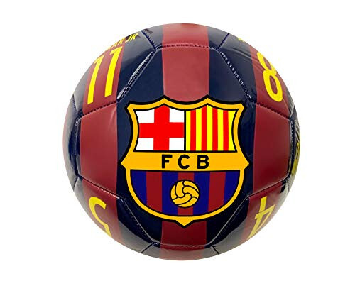 Icon Sport Barcelona Futbol To'pi (5-o'lcham), Litsenziyalangan Barselona Futbolchilari Ismi va Raqami bo'lgan To'p #5 - 1