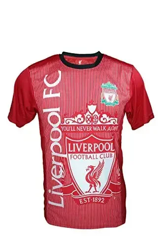 Icon Sports Men Compatible with Liverpool Officially Compatible with LiverpoolSoccer Poly Shirt Jersey -08 - 1