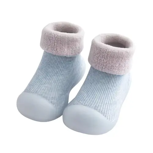 icosylify Baby Boys Girls First Walking Shoes Non Slip Soft Sole Sneakers Toddler Infant Sock Shoes Slipper socks 