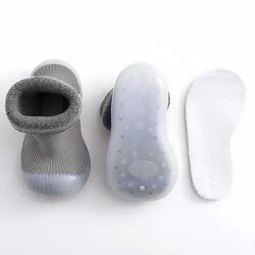 icosylify Baby Boys Girls First Walking Shoes Non Slip Soft Sole Sneakers Toddler Infant Sock Shoes Slipper socks - 3