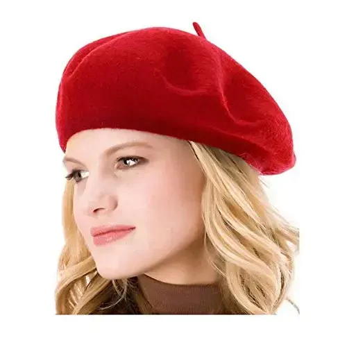 ICSTH French Beret - Wool Solid Color Womens Beanie Cap Hat - 2