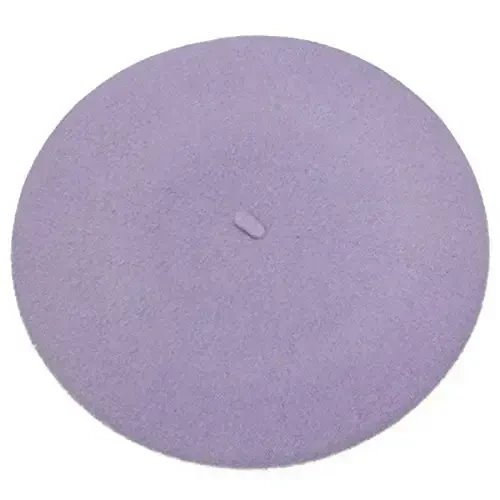 ICSTH French Beret - Wool Solid Color Womens Beanie Cap Hat - ICSTH