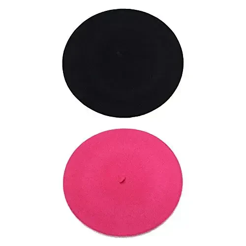 ICSTH French Beret - Wool Solid Color Womens Beanie Cap Hat 