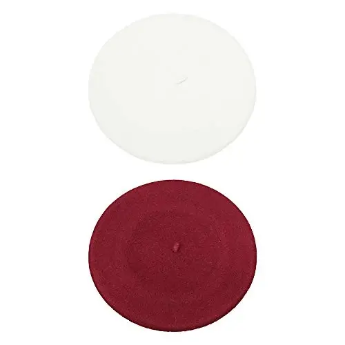 ICSTH French Beret - Wool Solid Color Womens Beanie Cap Hat - 1
