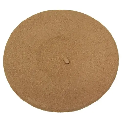 ICSTH French Beret - Wool Solid Color Womens Beanie Cap Hat - 1