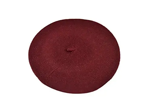 ICSTH French Beret - Wool Solid Color Womens Beanie Cap Hat - 1