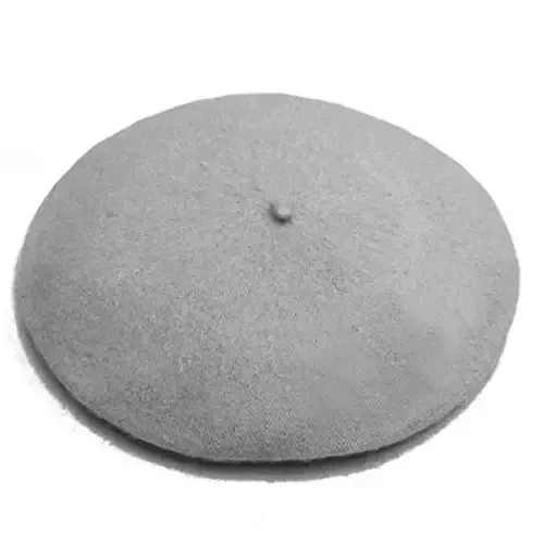 ICSTH French Beret - Wool Solid Color Womens Beanie Cap Hat - 1