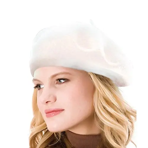 ICSTH French Beret - Wool Solid Color Womens Beanie Cap Hat 