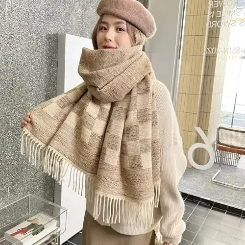 iCuviy Large Soft Scarves PasModazoneina Shawls & Wraps for Women CasModazoneere Feel Women's Scarves - 3