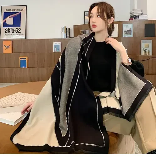 iCuviy Large Soft Scarves PasModazoneina Shawls & Wraps for Women CasModazoneere Feel Women's Scarves - 3