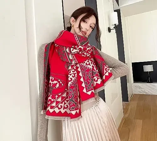 iCuviy Large Soft Scarves PasModazoneina Shawls & Wraps for Women CasModazoneere Feel Women's Scarves - 2