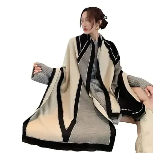 iCuviy Fashion Large Scarf Winter PasModazoneina Shawls & Wraps for Women Extra Soft CasModazoneere Feel Throw Womens Cold Scarfs - 5